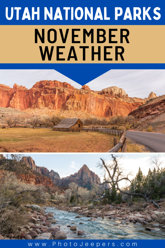 Utah National Parks November Weather