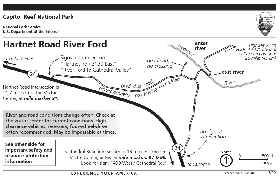 Hartnet River Ford Map