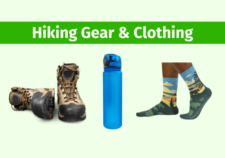 hiking gear and clothing