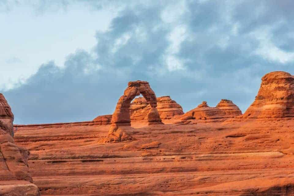 Delicate Arch Viewpoint at sunset