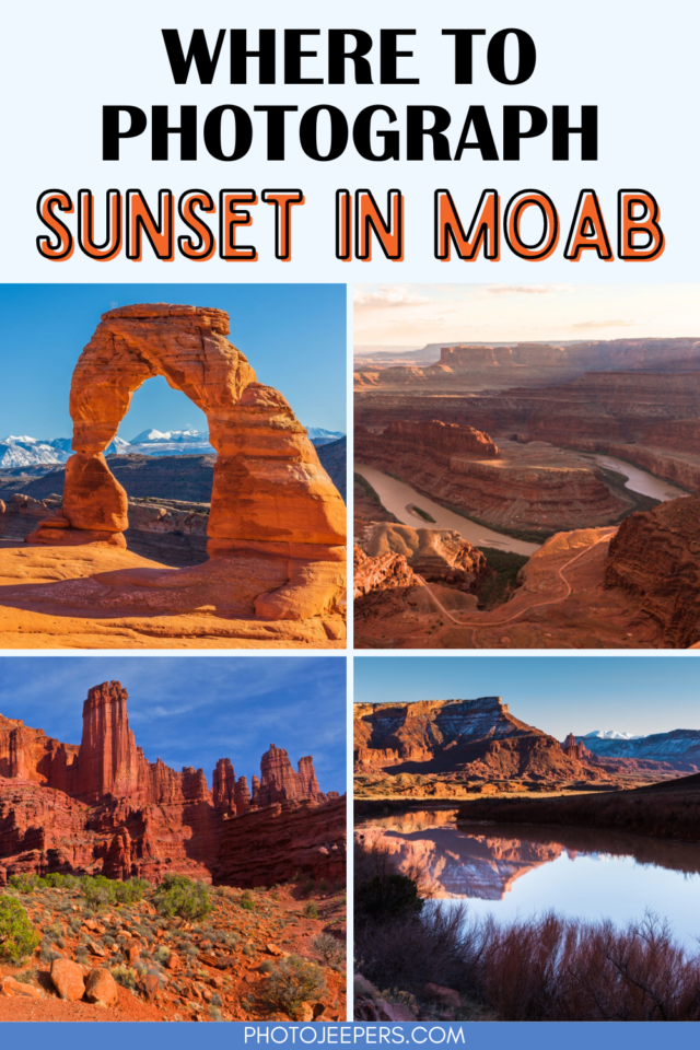 Moab sunset photo spots
