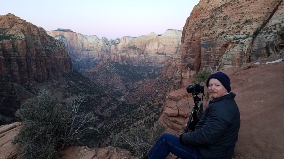 Photographer at the Canyon Overlook in Zion