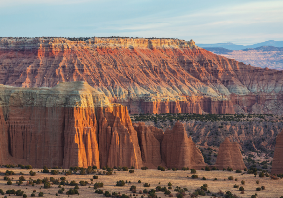 Cathedral Valley at sunrise