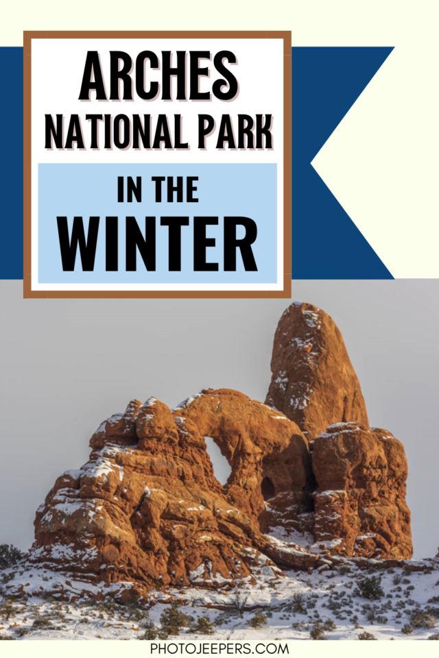 Arches National Park in the winter