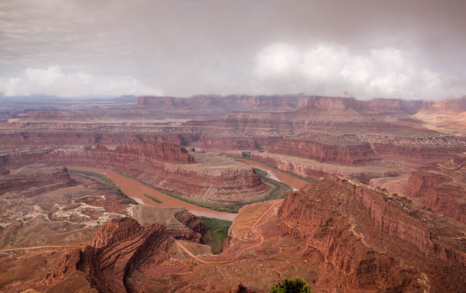 Cloudy day at Dead Horse Point