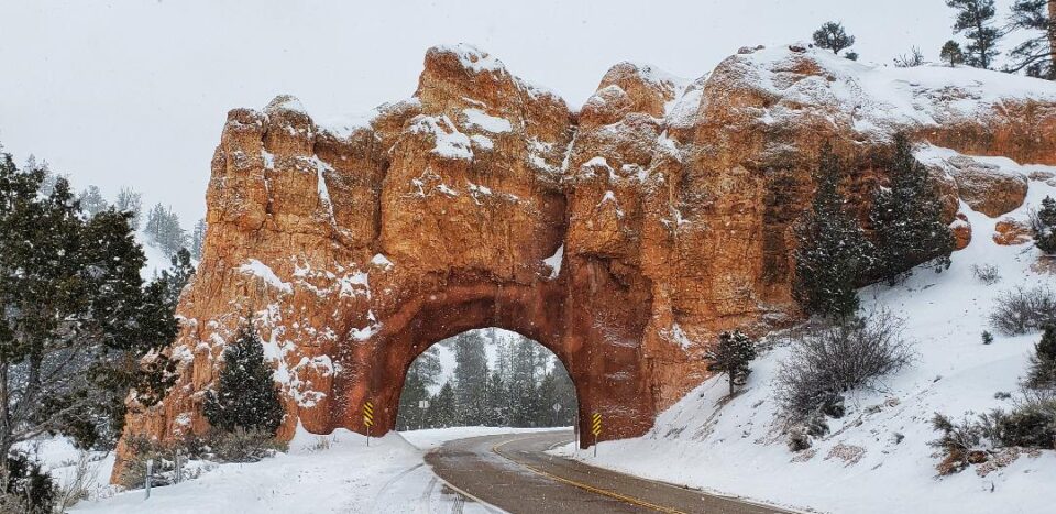 Red Canyon Tunnel in the winter