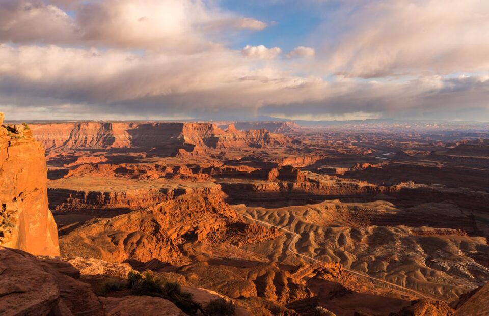 Sunset glow at Dead Horse Point