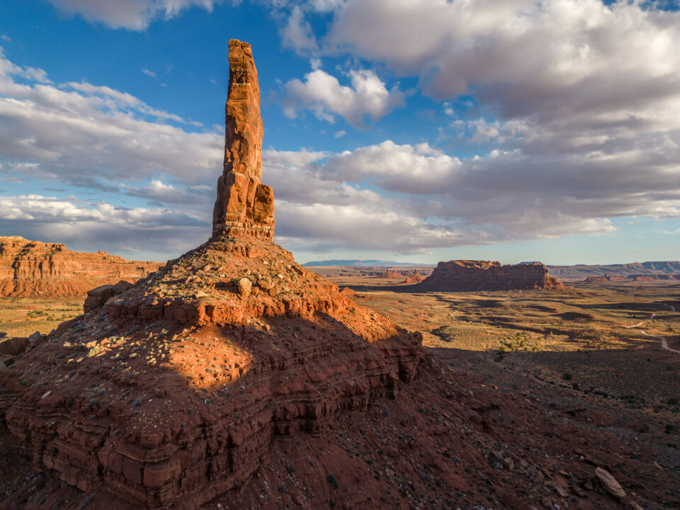 Valley of the Gods drone photo with contrast