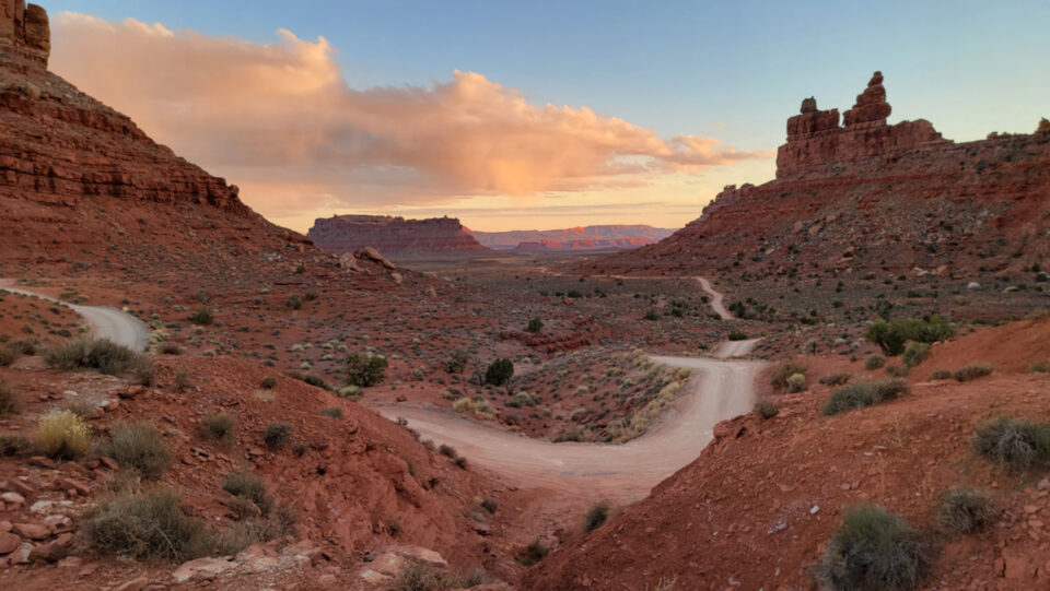 sunset at Valley of the Gods