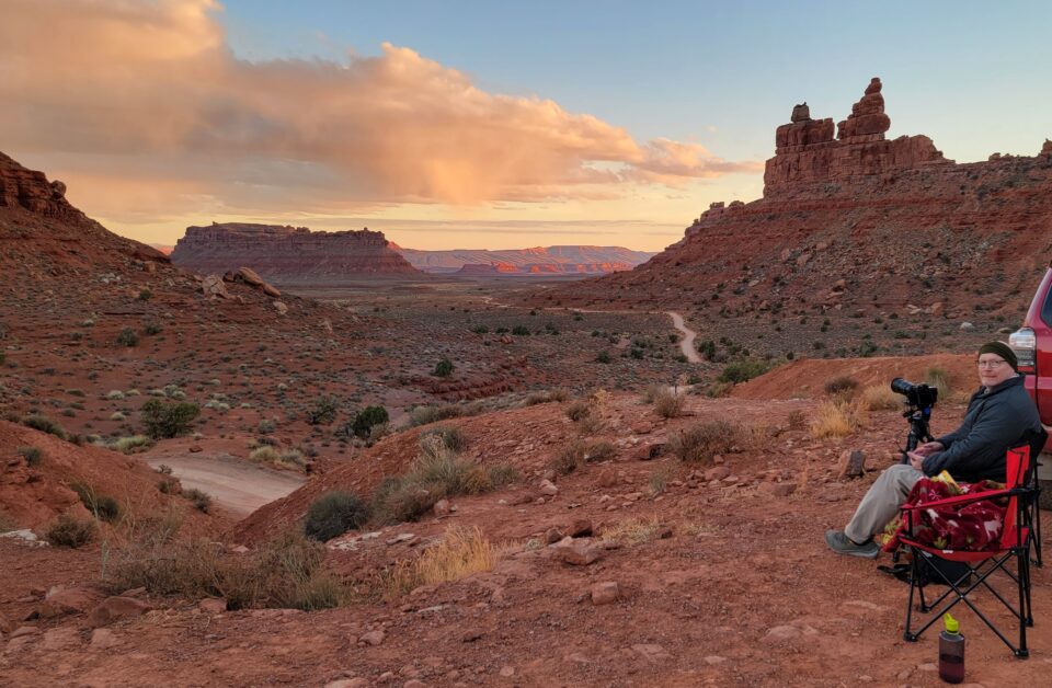 watching sunset Valley of the Gods