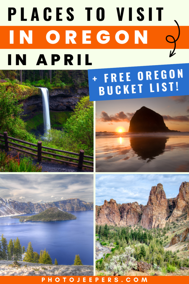 list of Places to visit in Oregon in April